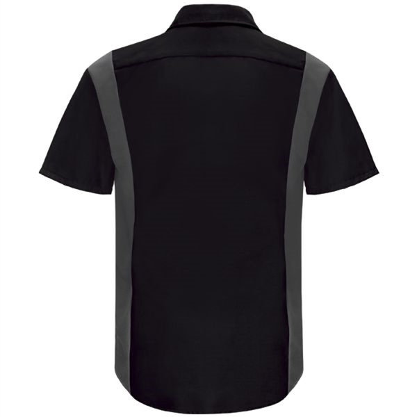 Workwear Outfitters Men's Long Sleeve Perform Plus Shop Shirt w/ Oilblok Tech Black/Charcoal, Medium SY32BC-RG-M